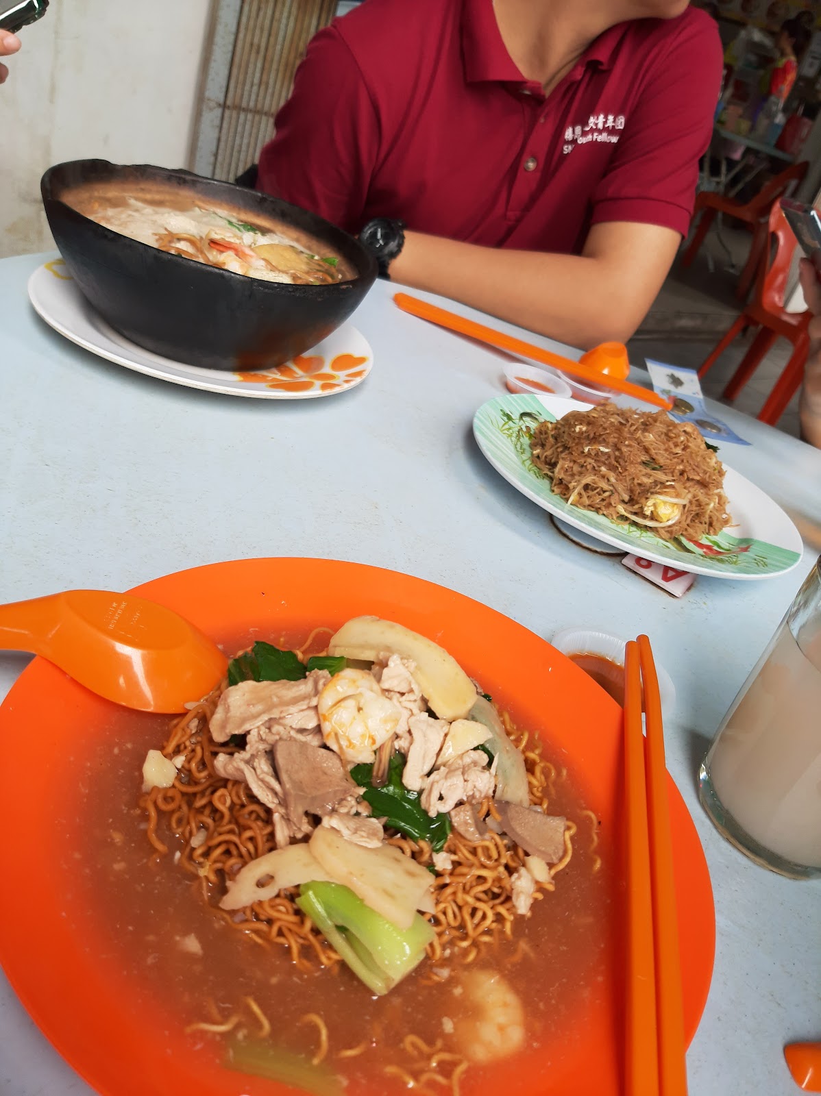 Variety of dishes at Xiang Xiang Food Court Piasau Miri
